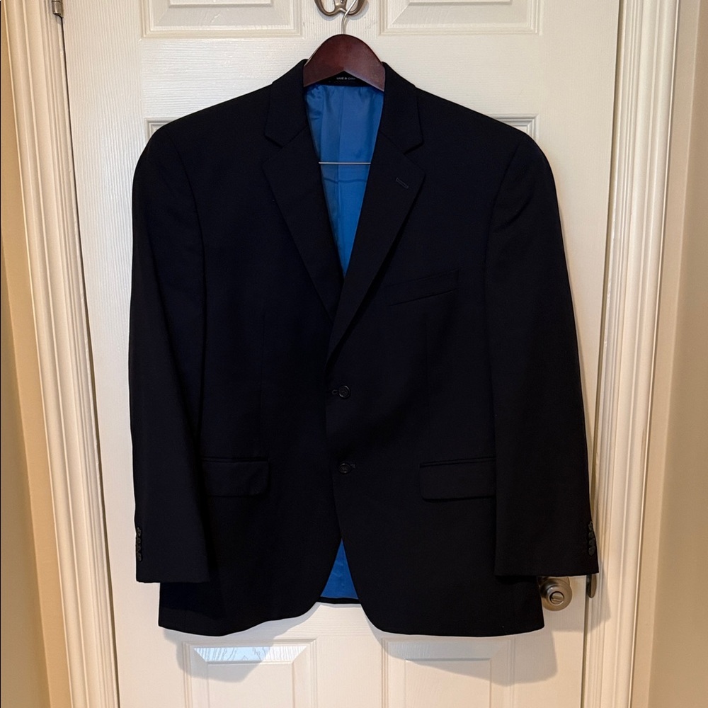 Michael Kors Classic Navy Men's Wool Blazer 42S